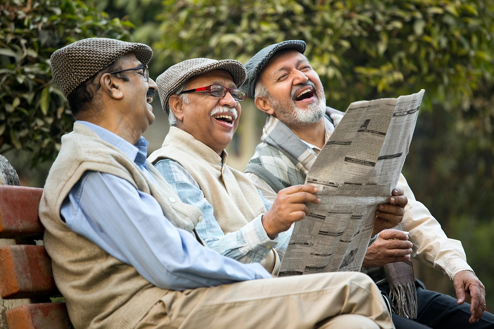 Friends laughing together