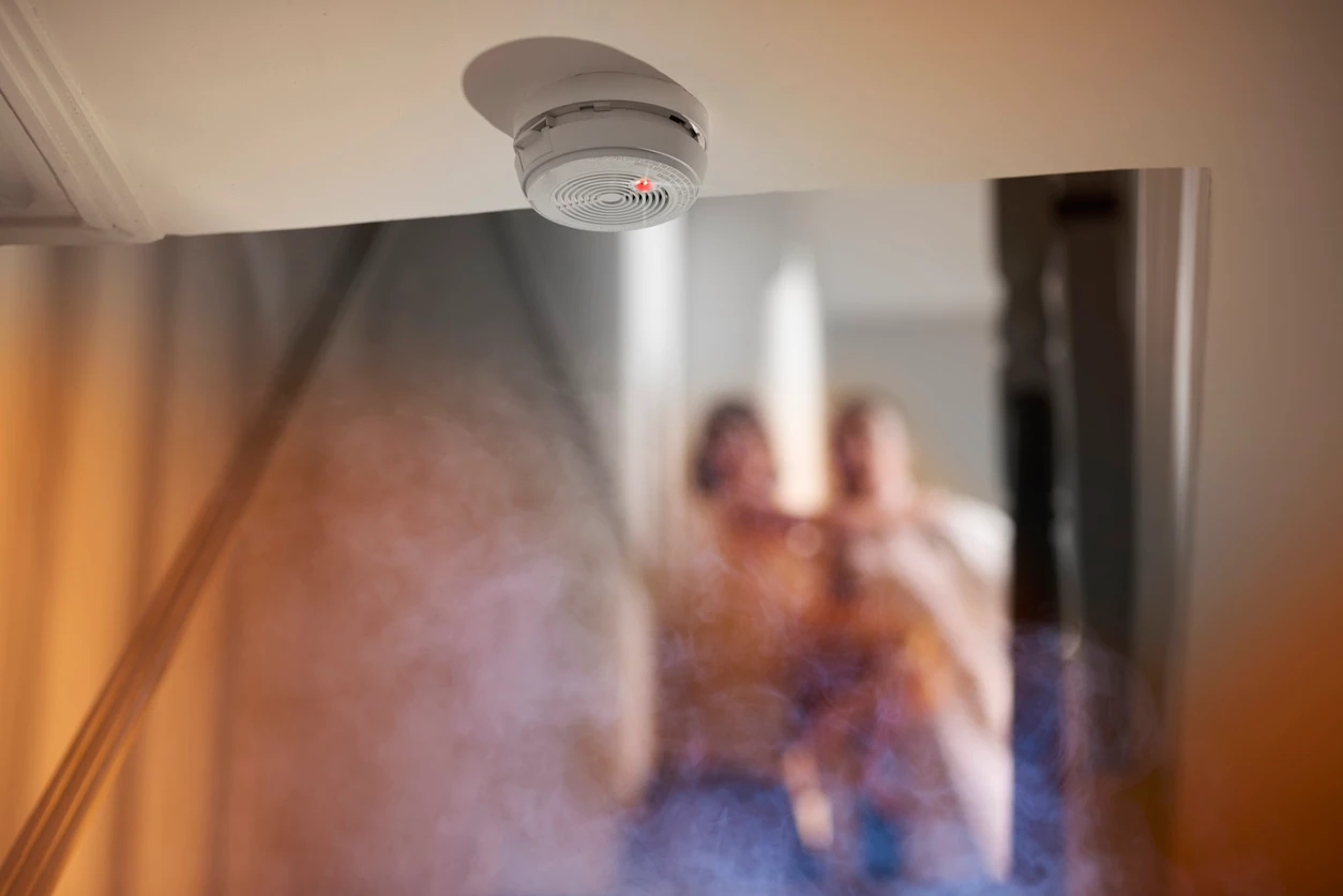 Smoke Detector Installed in Elderly People Home